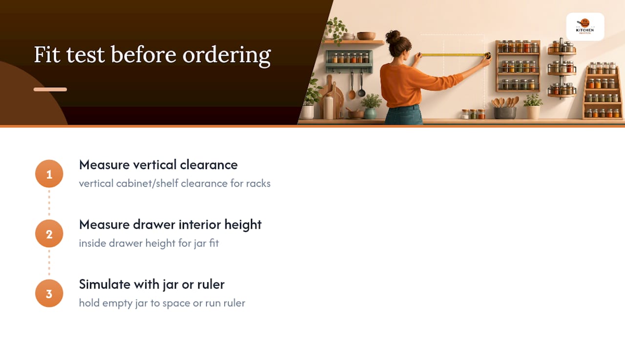 Two measurements for spice rack fit