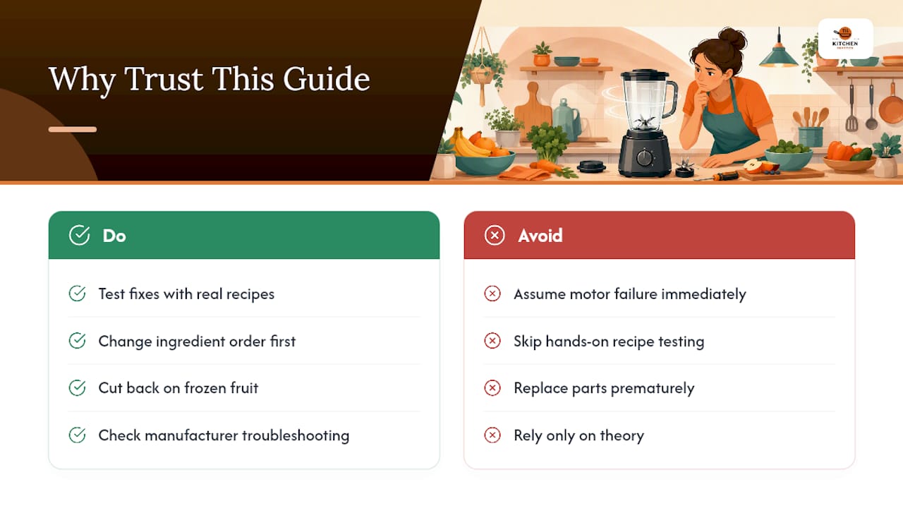 Why Trust This Blending Troubleshooting Guide — overview diagram