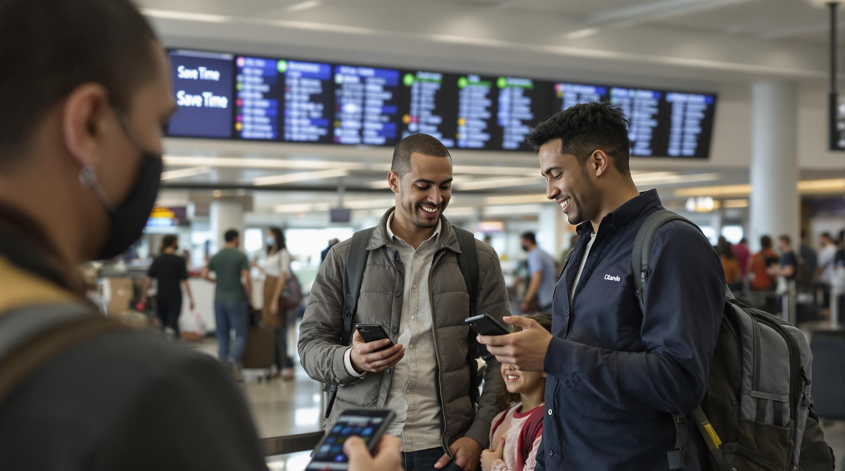 airport check-in digital family