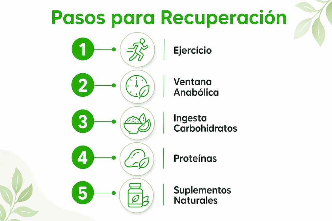Infografía: pasos esenciales para recuperar tu energía