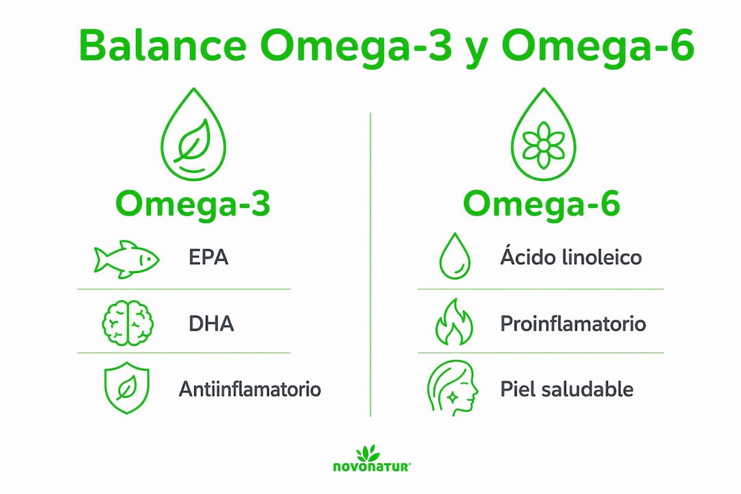 Infografía: cómo lograr un equilibrio saludable entre omega-3 y omega-6