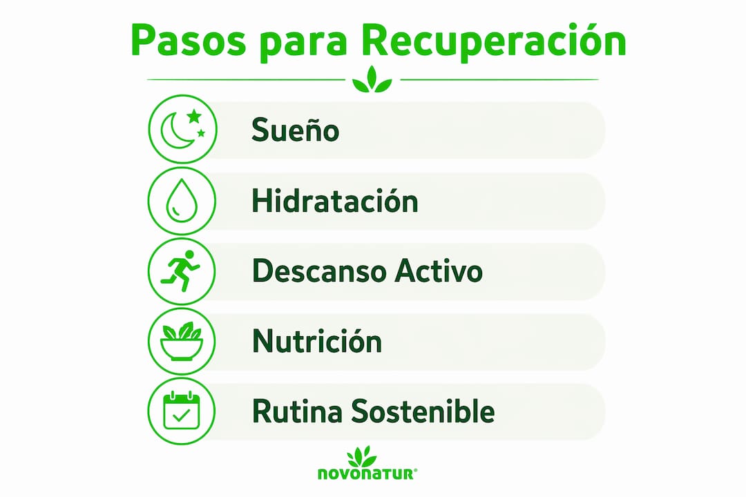 Infografía: pasos clave para una recuperación efectiva cada día