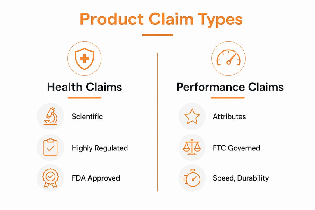Infographic comparing health and performance product claims