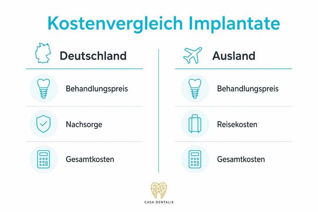 Eine Infografik veranschaulicht, wie sich die Kosten in Deutschland im Vergleich zum Ausland unterscheiden.