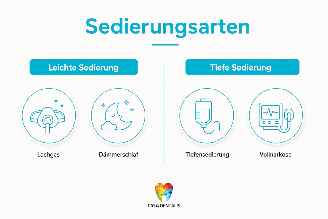 Infografik: Übersicht der verschiedenen Sedierungsverfahren im Vergleich