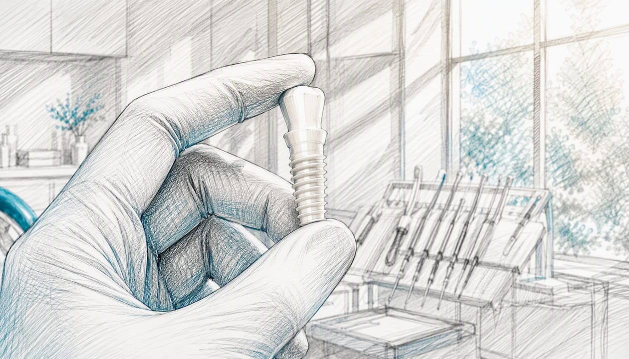 Detailansicht eines Implantatmaterials aus Zirkonoxid-Keramik
