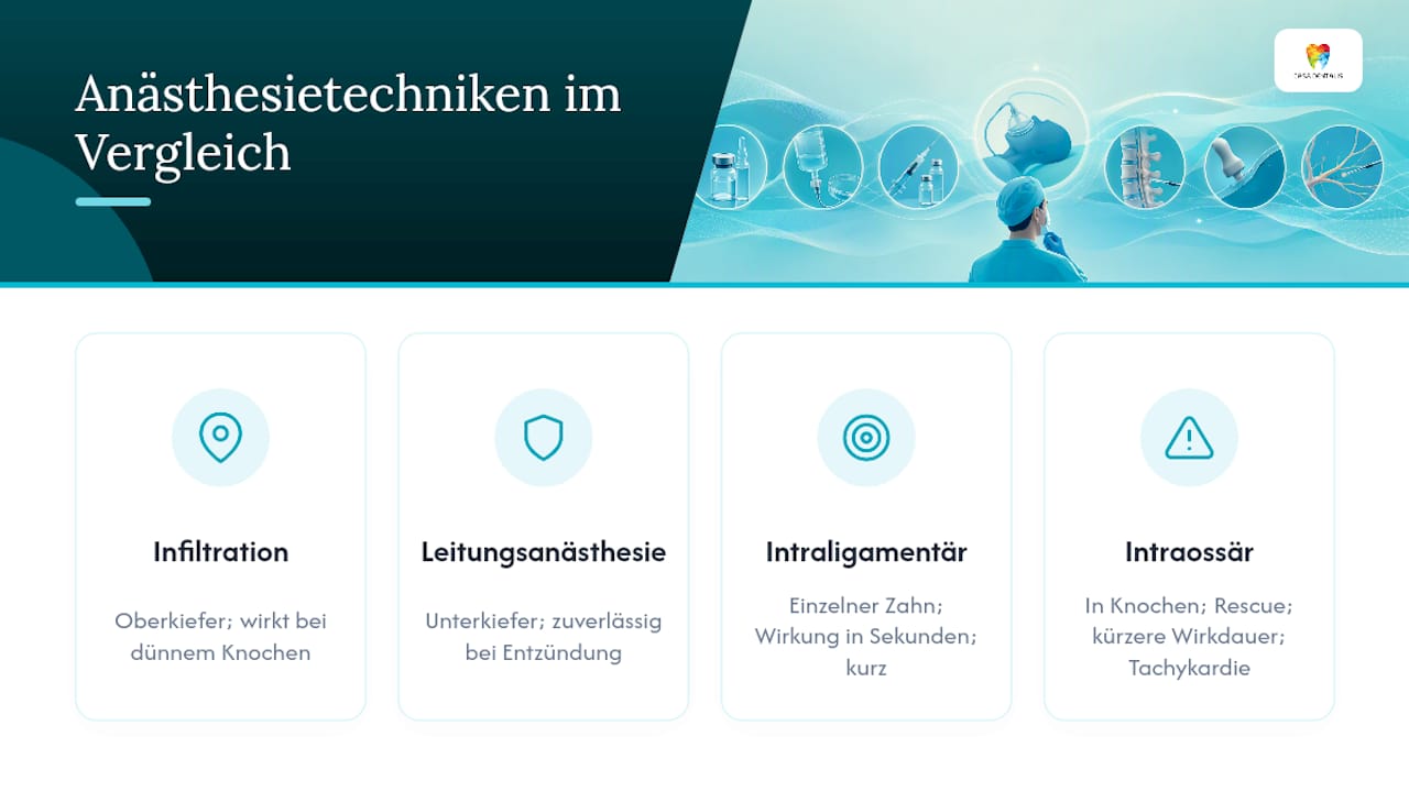 Verschiedene Methoden zur örtlichen Betäubung beim Zahnarzt im Vergleich