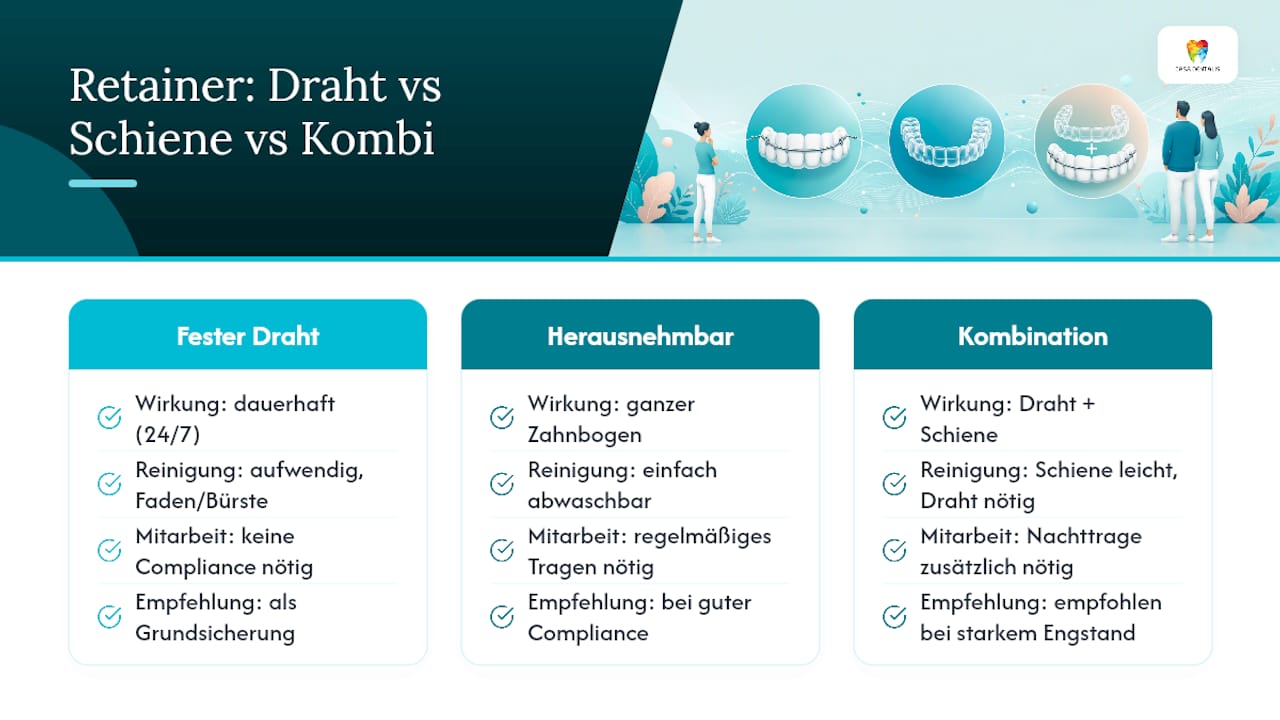 Vergleich von Draht, Schiene und deren Kombination