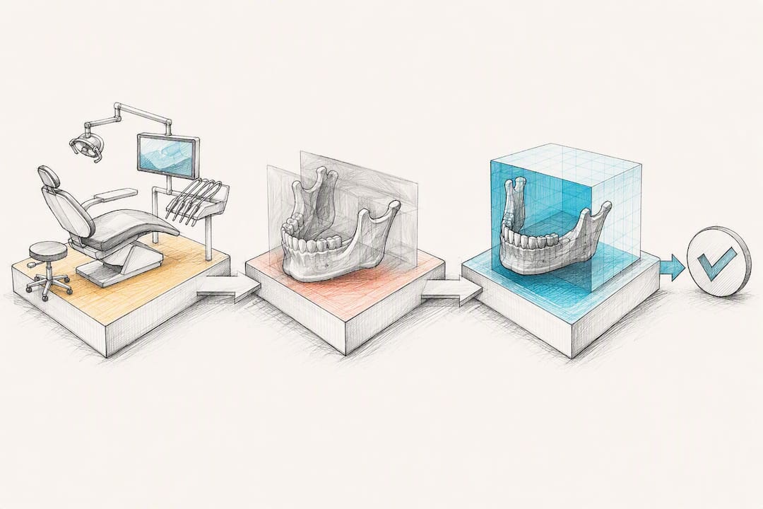Darstellung des Ablaufs bei diagnostischen Implantaten