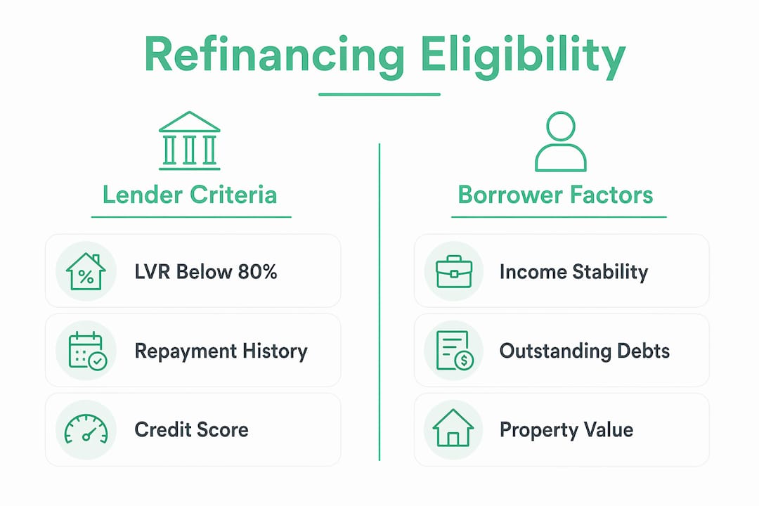 Infographic comparing refinancing eligibility factors