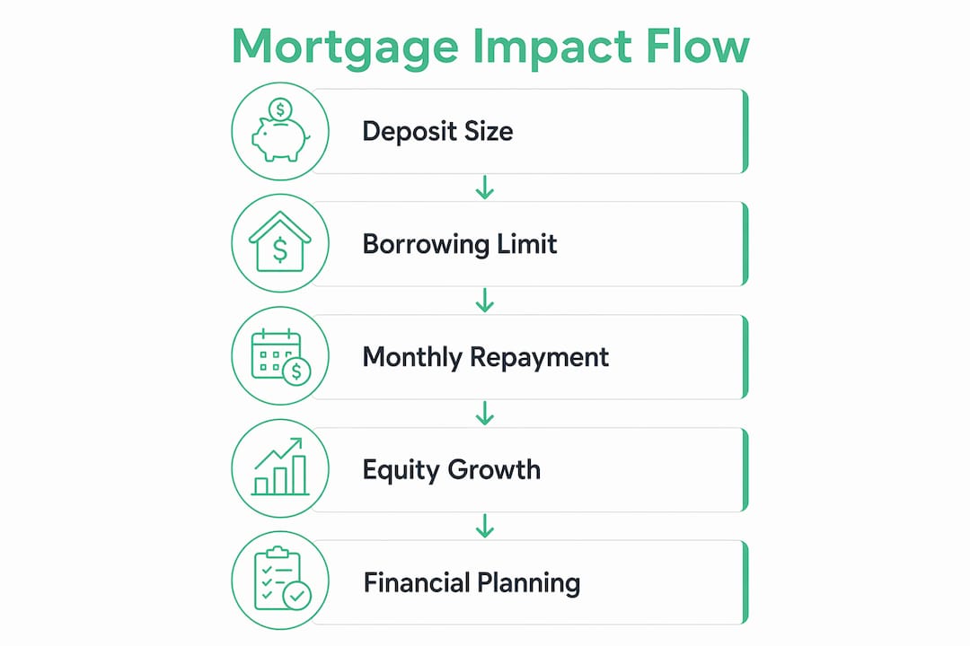 Infographic illustrating mortgage impact flow