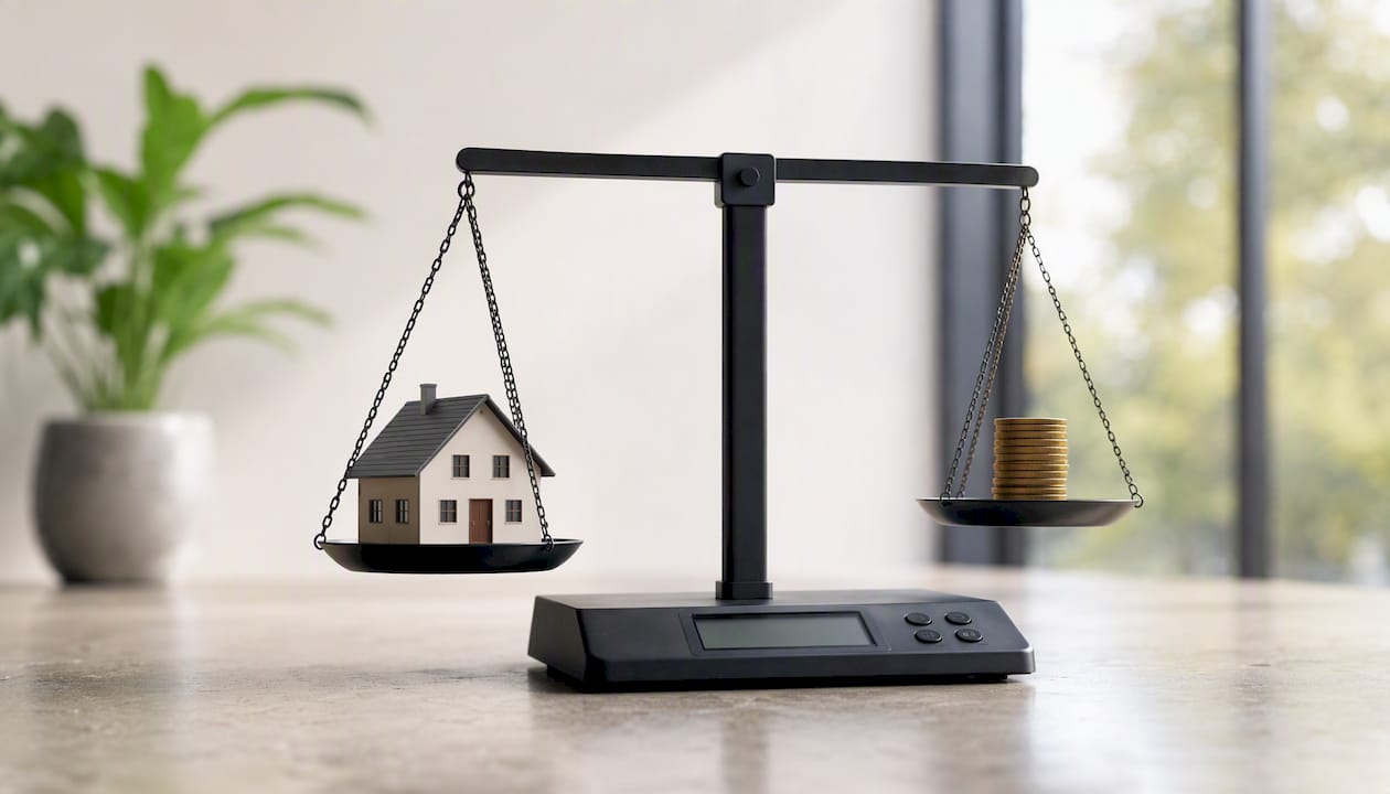Physical scale balancing weights as LVR metaphor