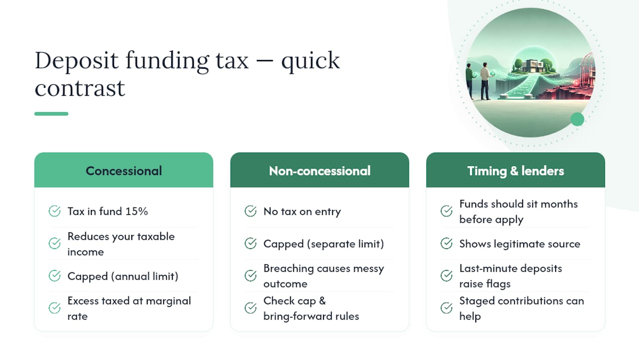 What tax implications apply to funding the deposit? — overview diagram