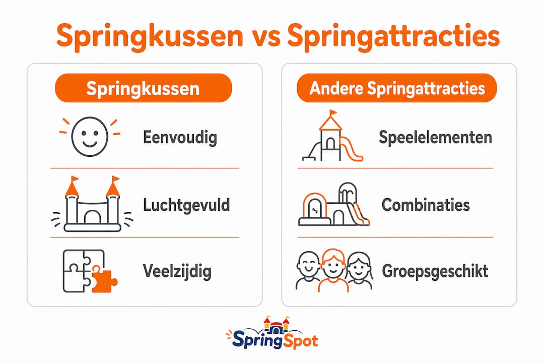 Infographic: springkussens vergeleken met andere populaire attracties