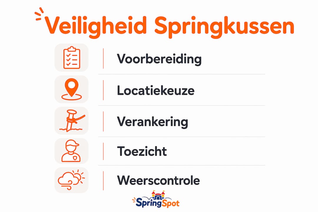 Overzichtelijke infographic met tips voor een veilige springkussenervaring