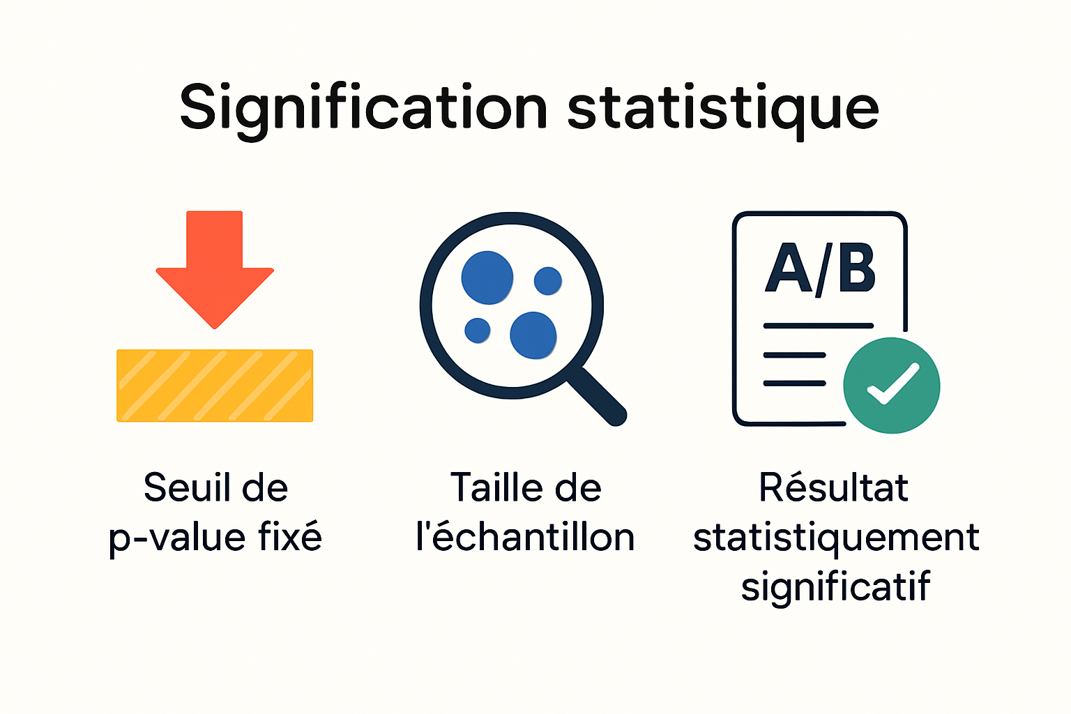 Infographie : Comprendre la signification statistique dans les tests A/B