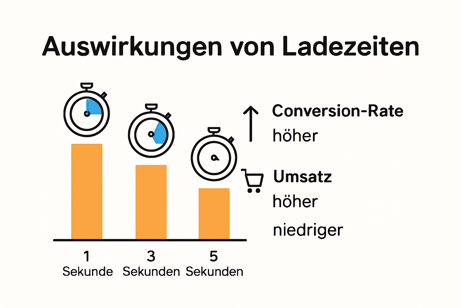 Infografik zu Website-Performance und wirtschaftlichen Effekten