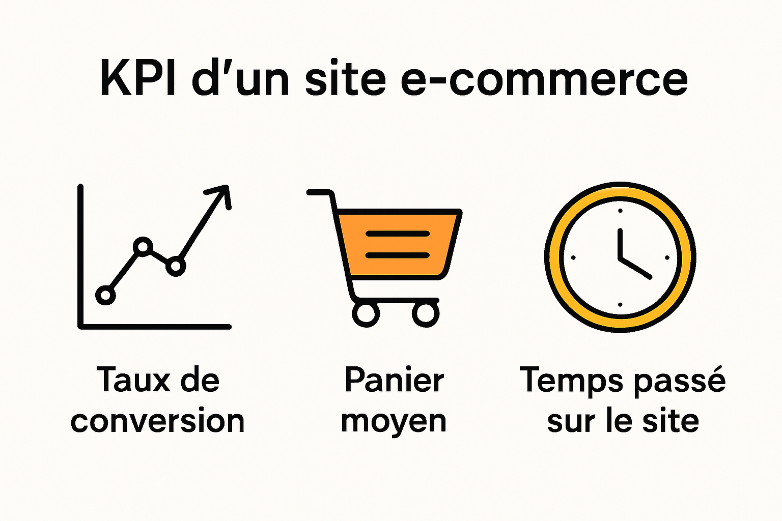 Infographie des KPI essentiels de la performance e-commerce