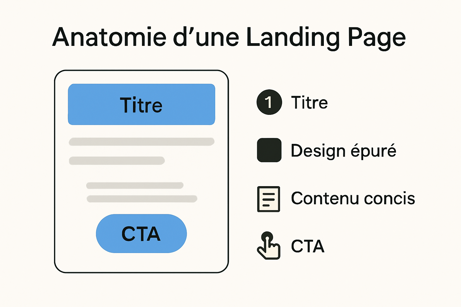 Anatomie visuelle d'une landing page optimisée