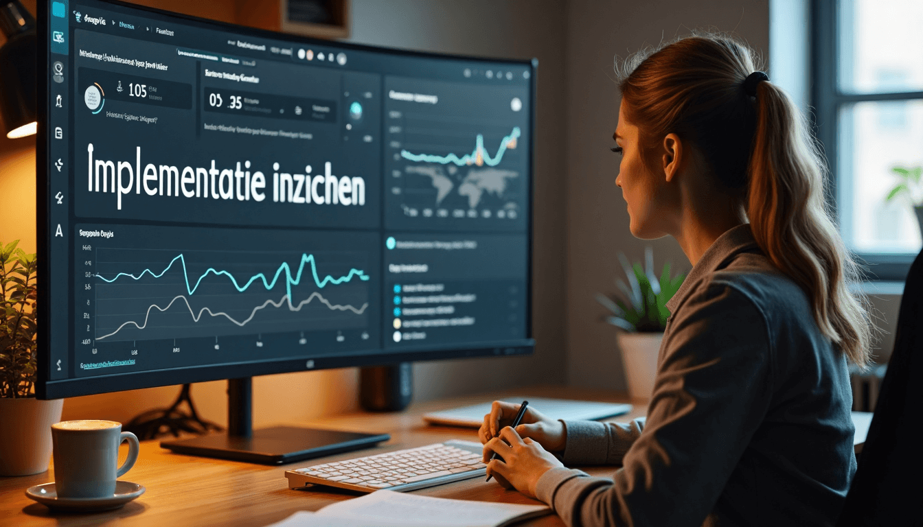 UX-specialist analyseert multivariate testinzichten op breed beeldscherm
