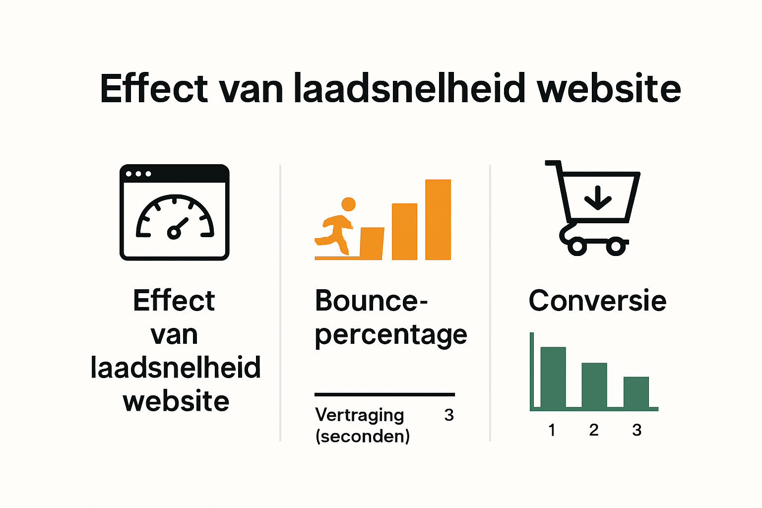 Infographic over effect laadsnelheid website op conversie