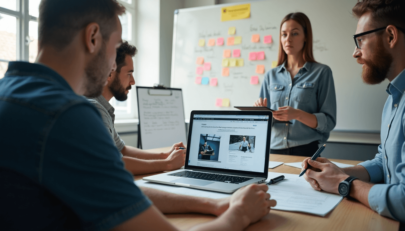 User tests website variants in usability lab for optimal results