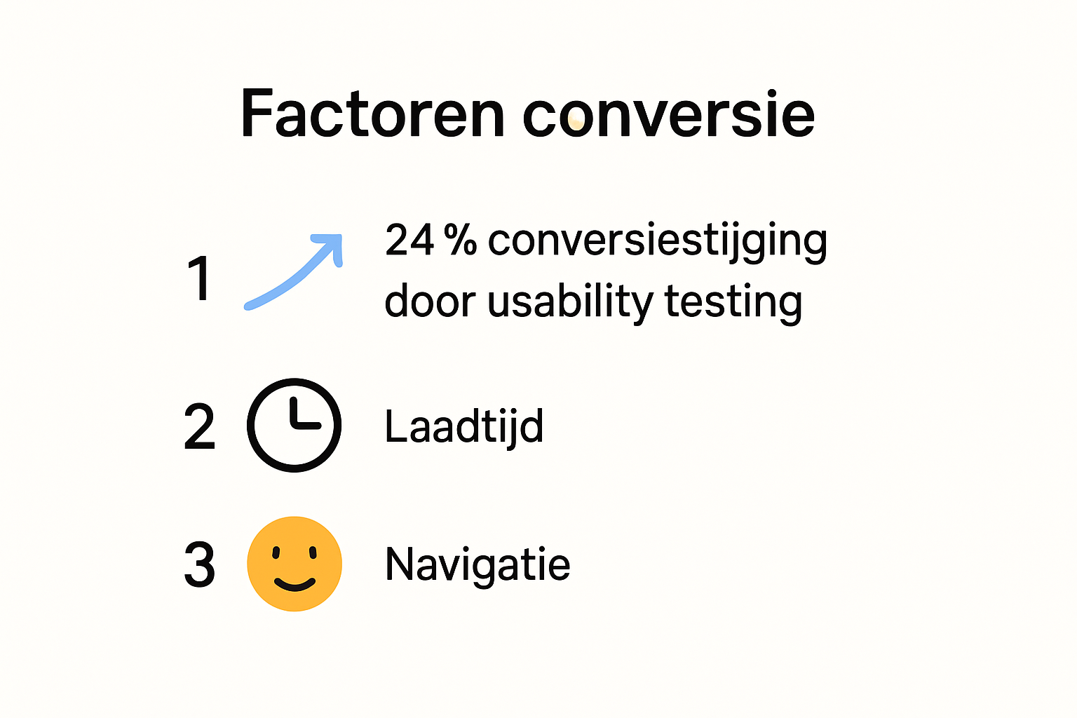 Infographic over gebruiksvriendelijkheid en conversie bij websites in 2025