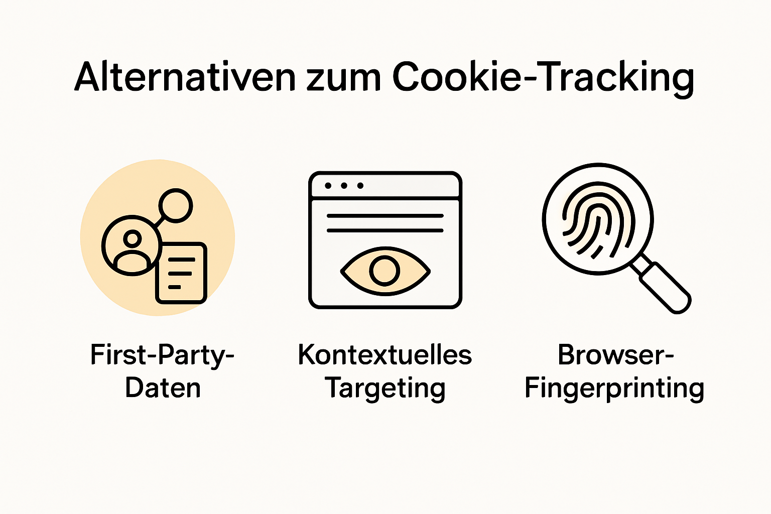 Infografik: Alternativen zu Tracking ohne Cookies im Überblick