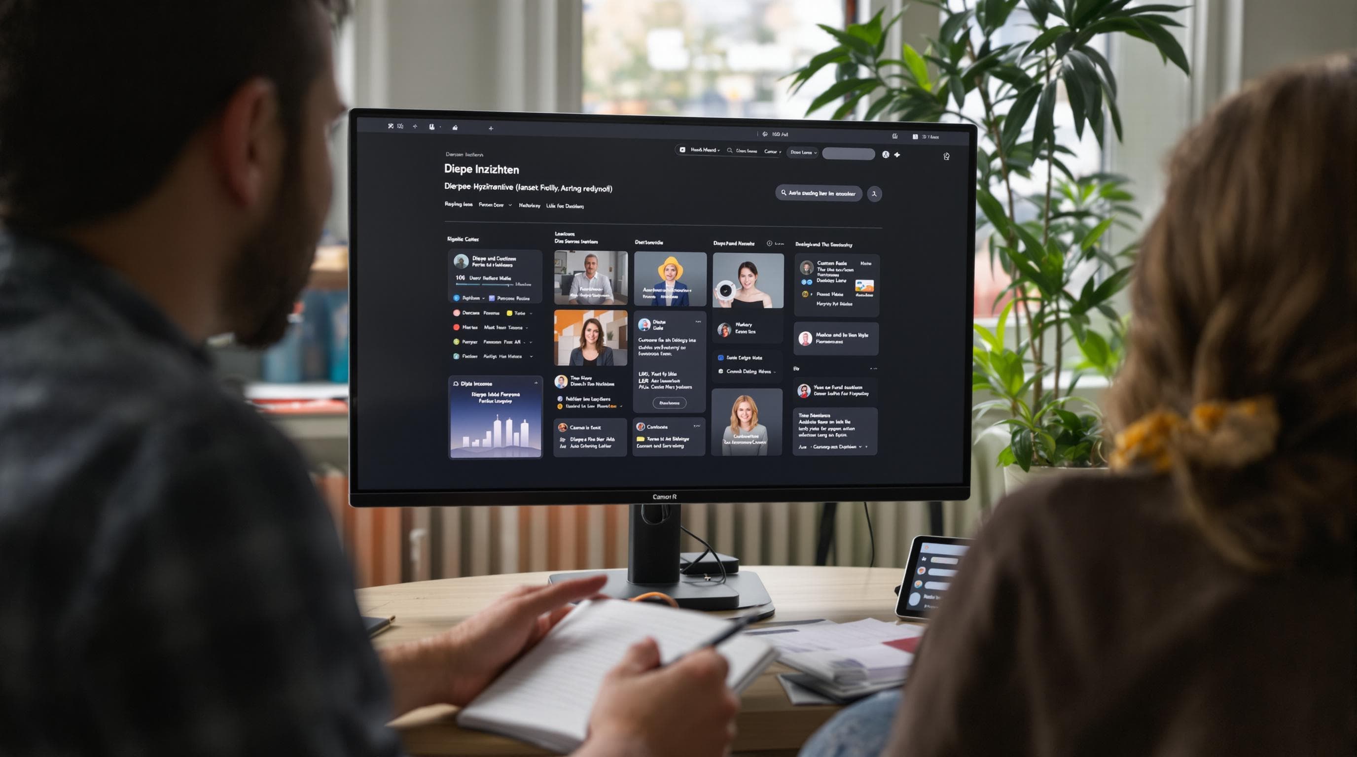 UX onderzoeker voert klantgesprek voor persona data-analyse en inzicht.