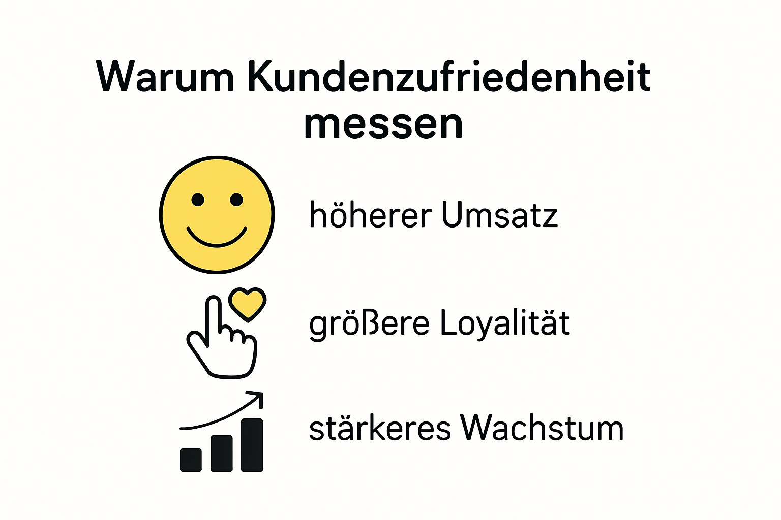 Infografik: Warum Kundenzufriedenheit messen? Vorteile für Unternehmen