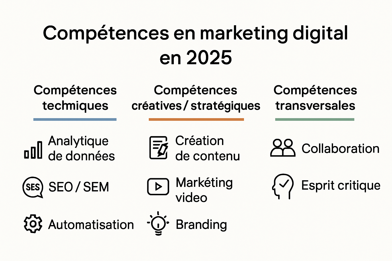 Infographic: key digital marketing skills 2025