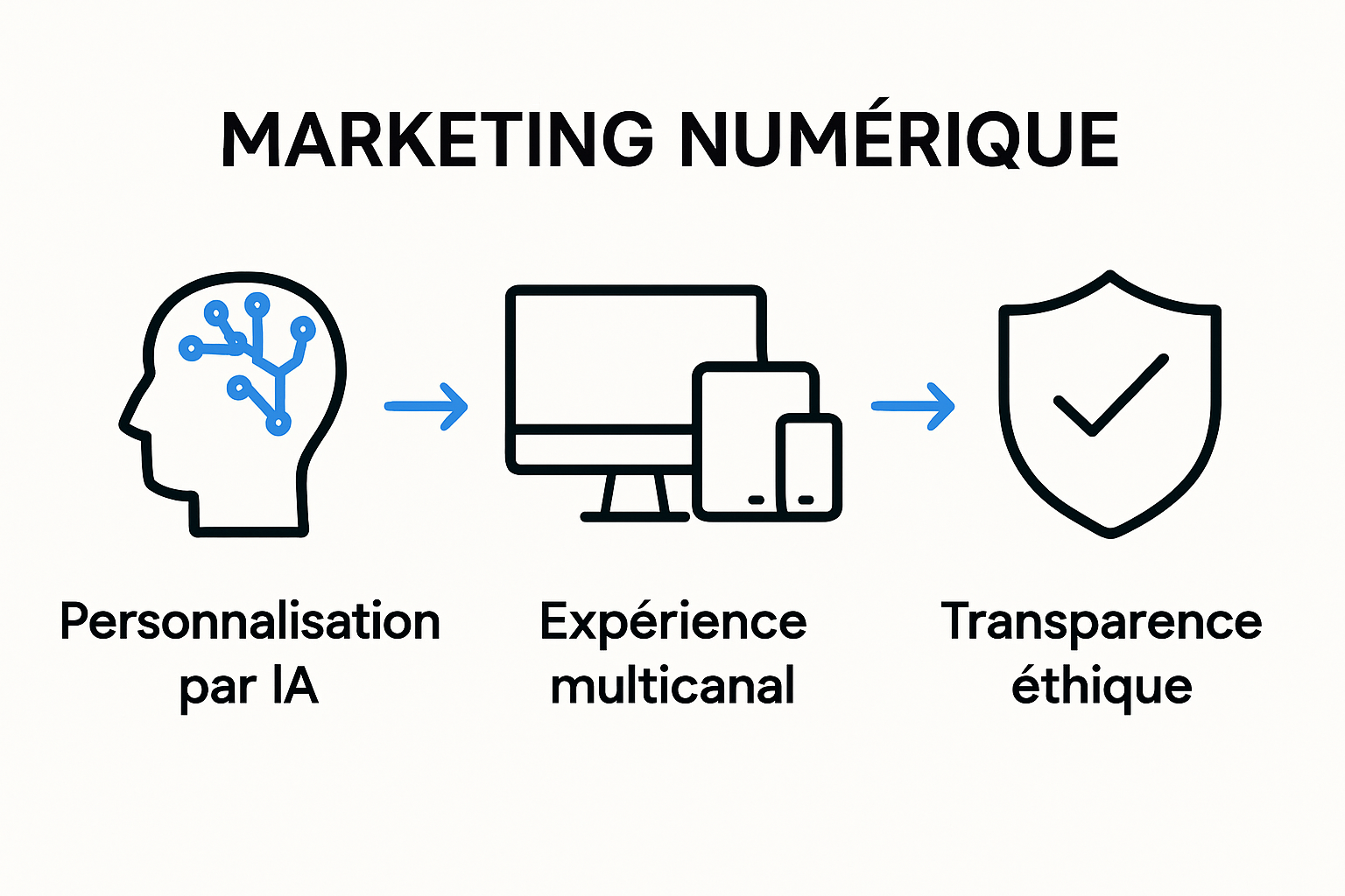 Infographic digital marketing 2025 key trends summary