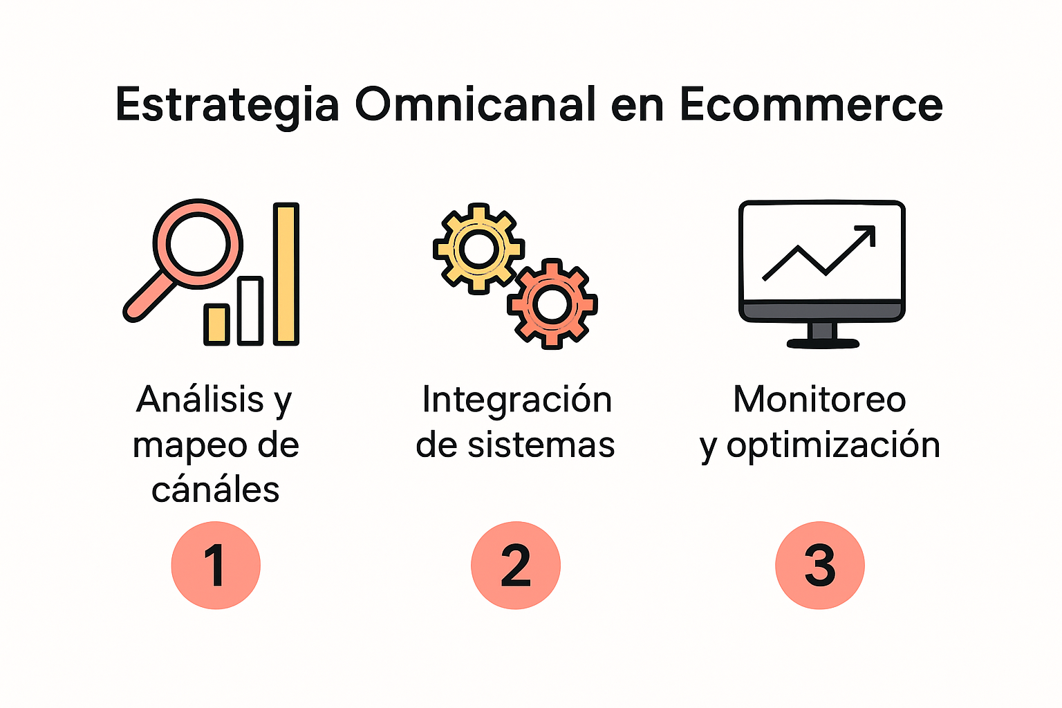Infografía de pasos para implementar estrategia omnicanal en ecommerce