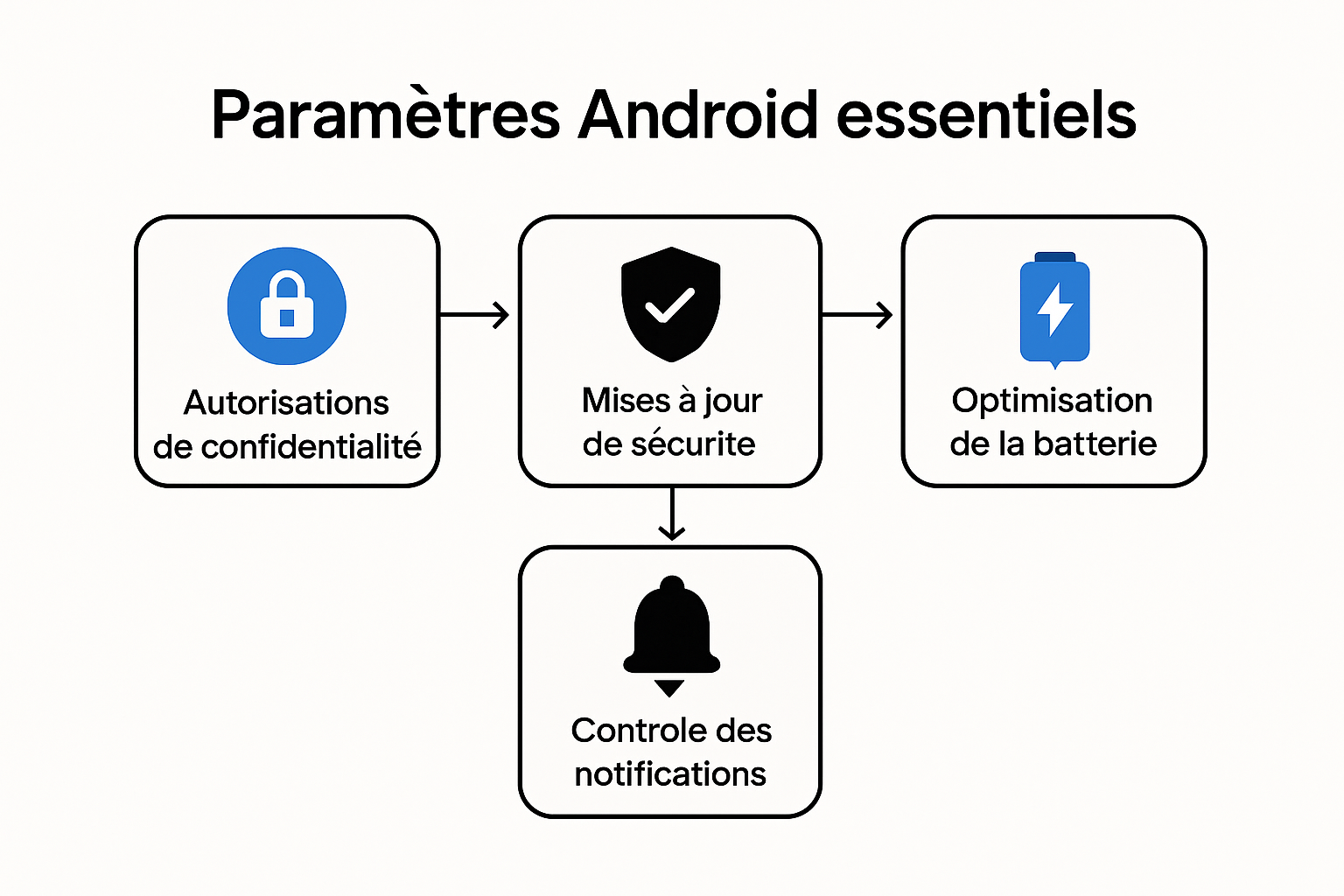 Infographic on Android device optimization settings for marketers
