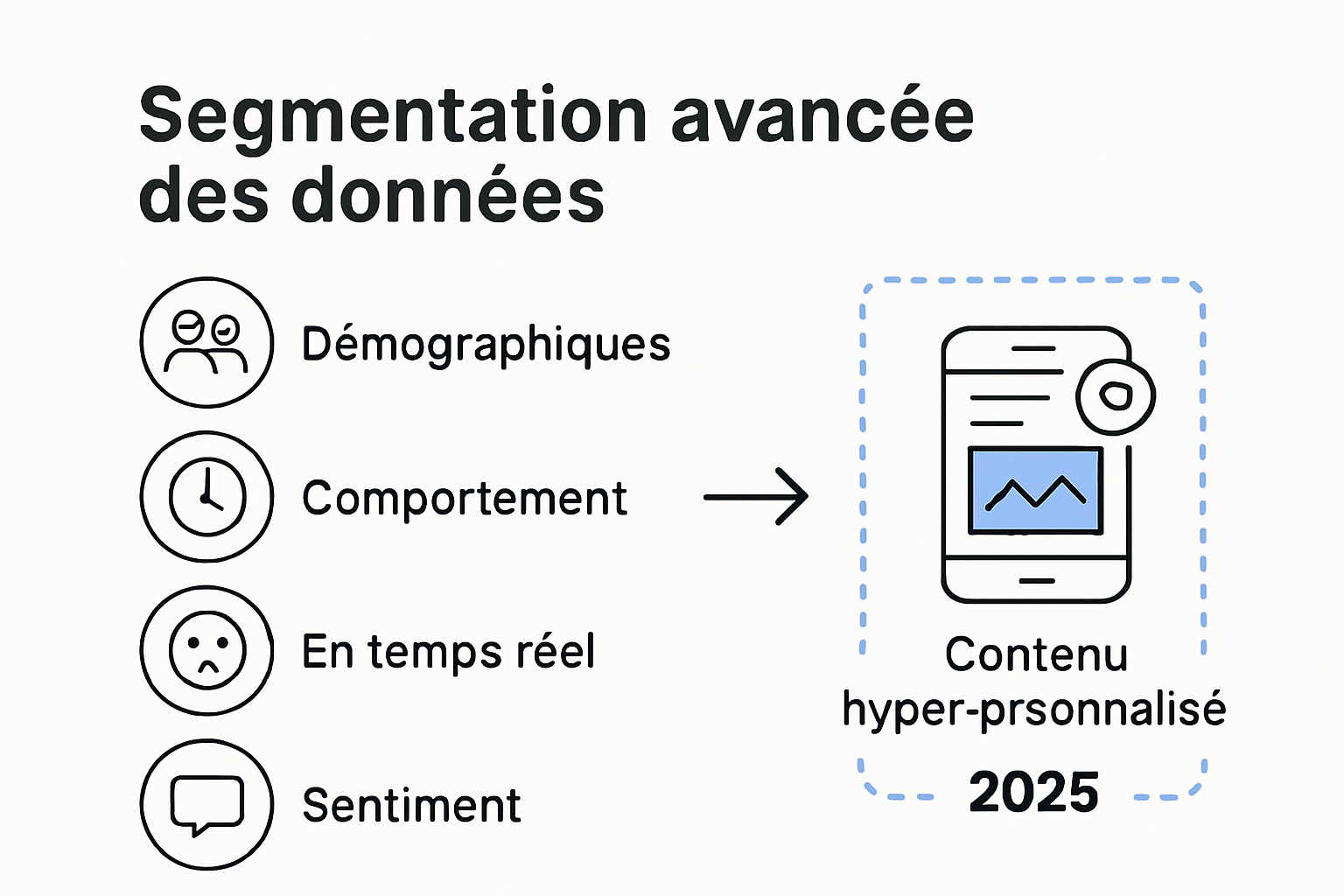 Infographic on social media data segmentation for personalization