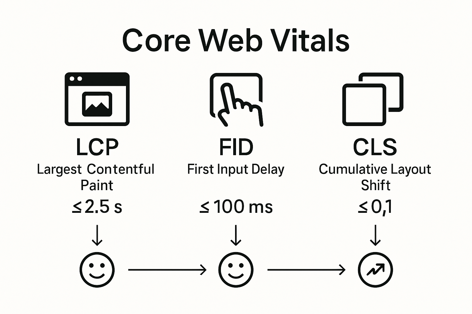 Infographic showing Core Web Vitals and conversion optimization