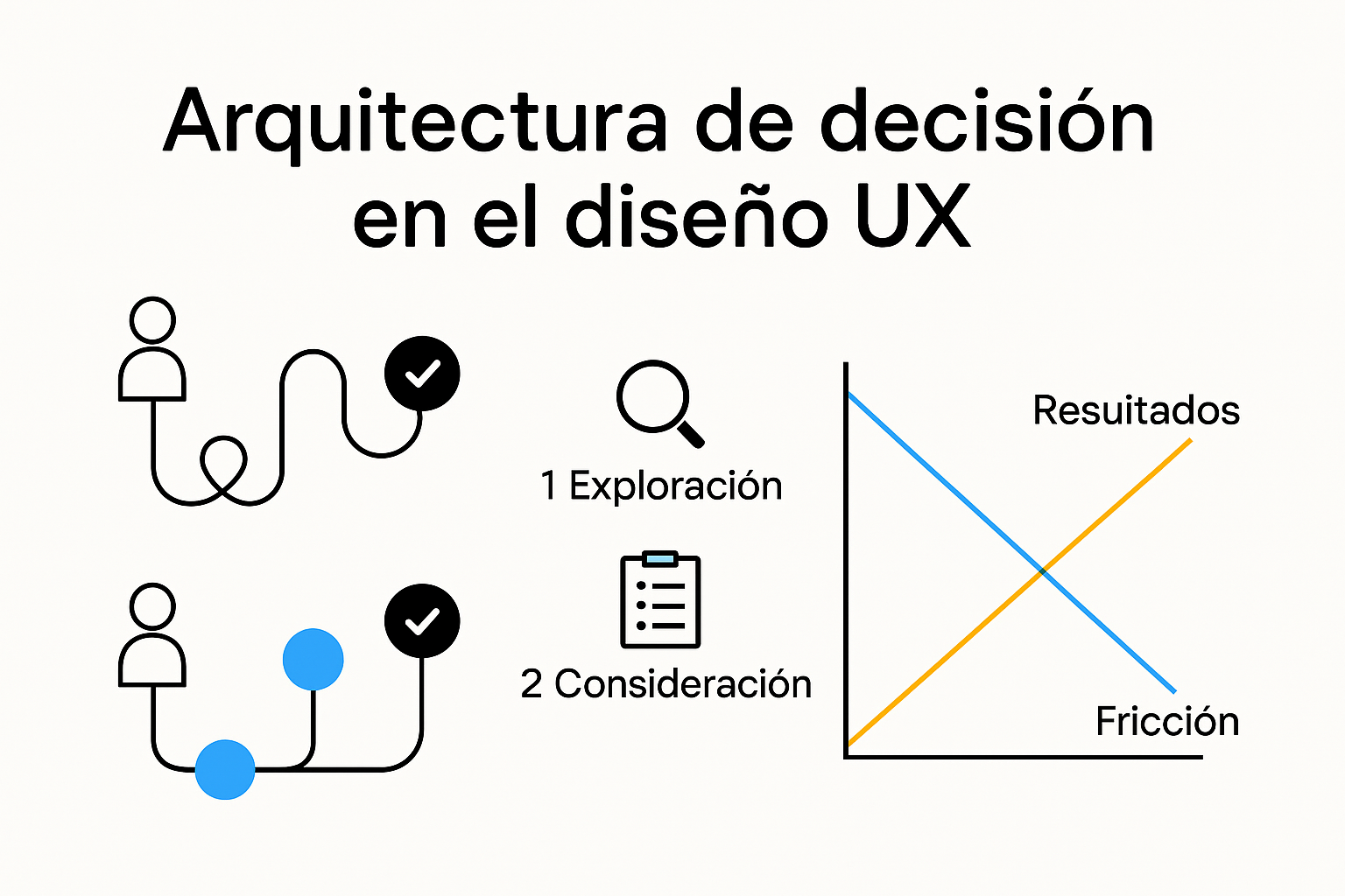 Infografía sobre arquitectura de decisión y conversión de usuarios