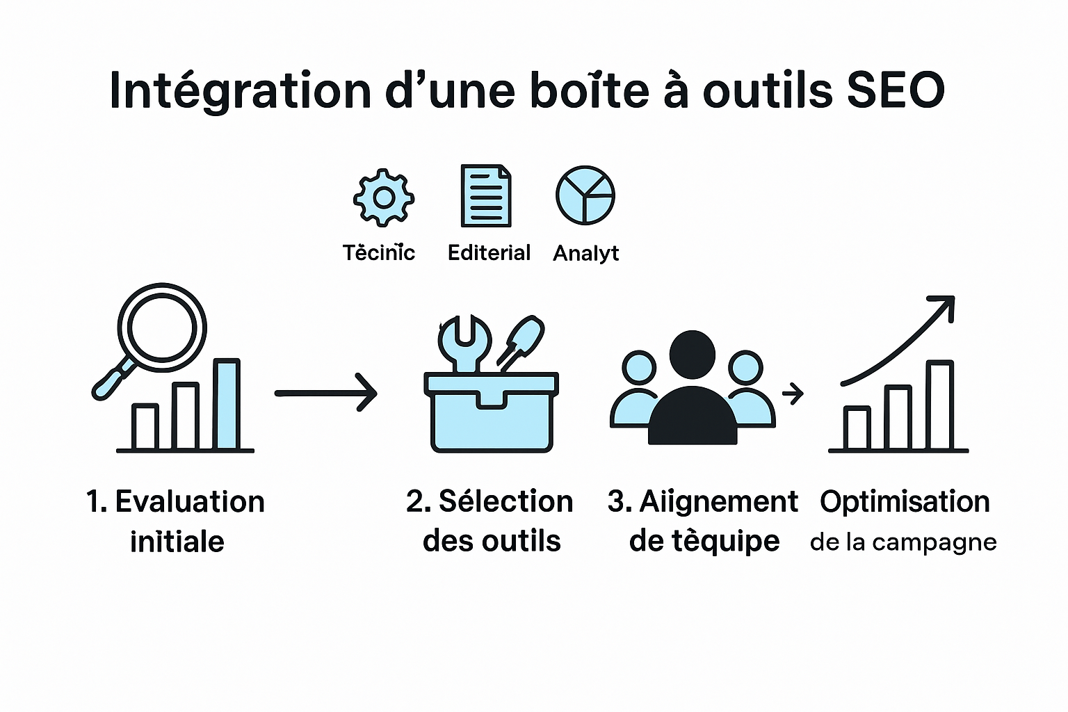 Processus d'intégration d'une toolbox SEO en marketing