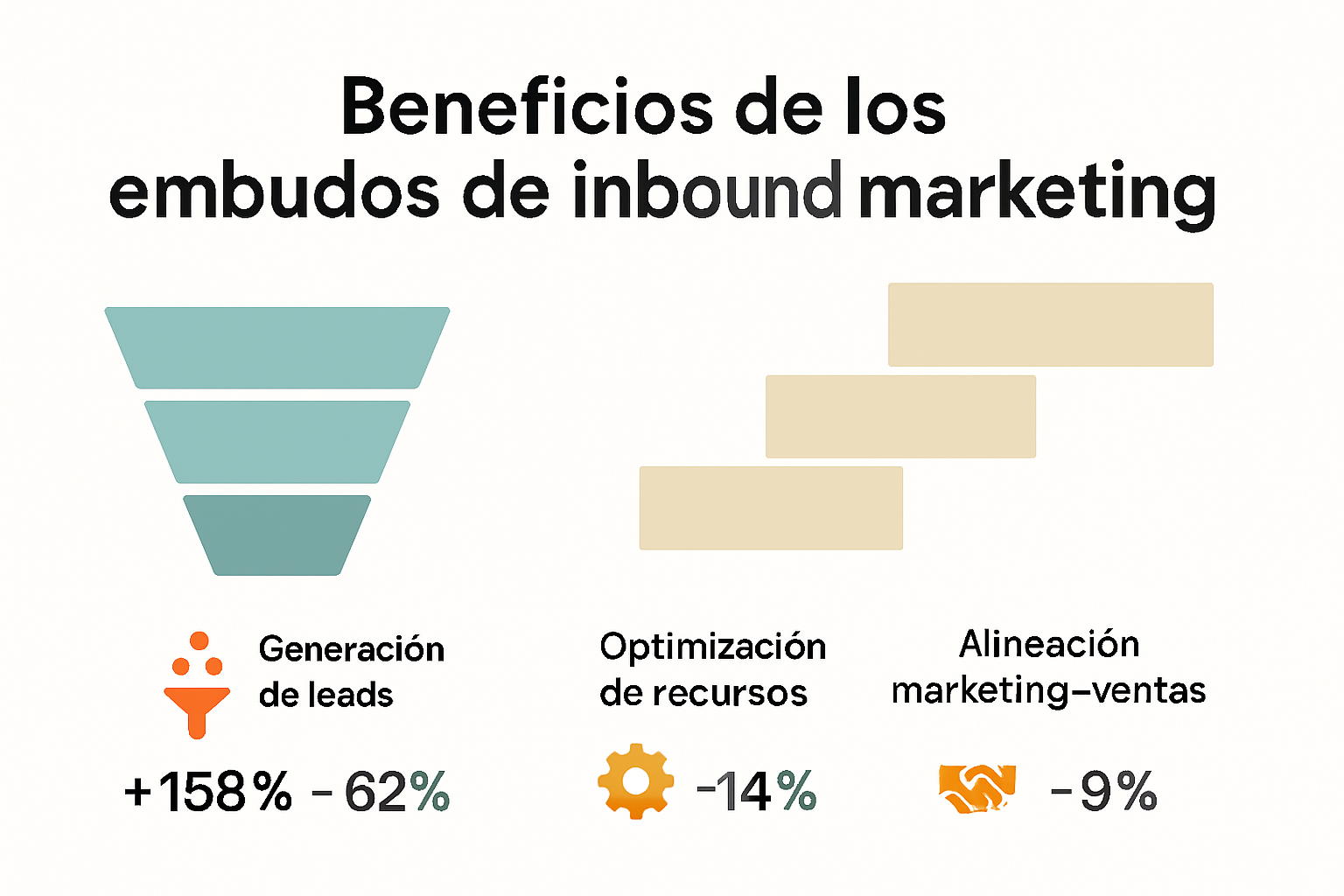Comparative infographic: inbound funnel benefits vs traditional marketing