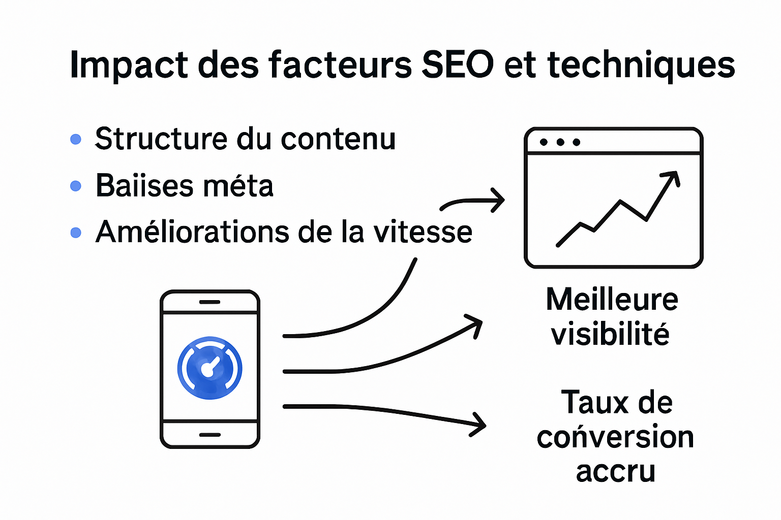 SEO and speed optimization infographic for app website
