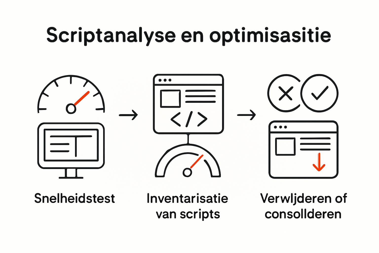 Stapschema optimalisatie website scriptsnelheid 2025