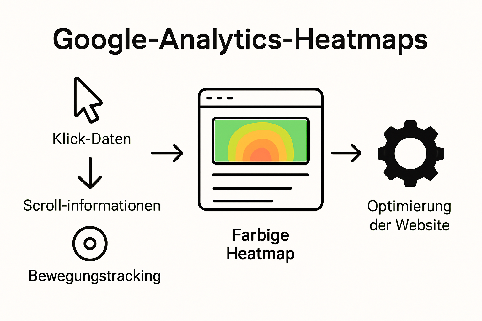 Infografik zu Heatmap-Datentypen und Optimierungsprozess