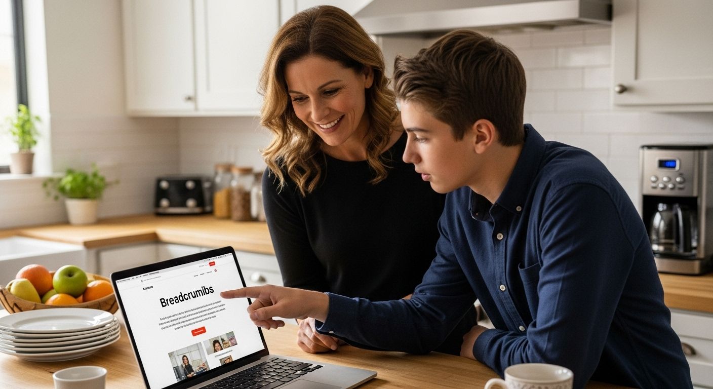 web navigation breadcrumb family