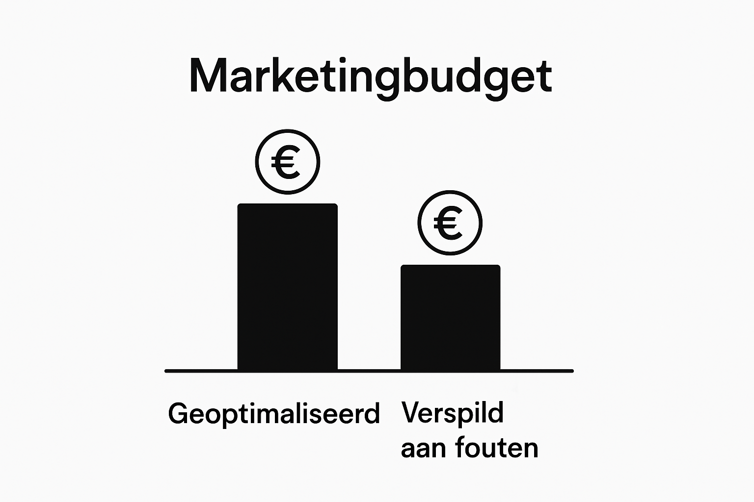 Infographic visualizing how much marketingbudget is wasted due to conversie optimalisatie fouten