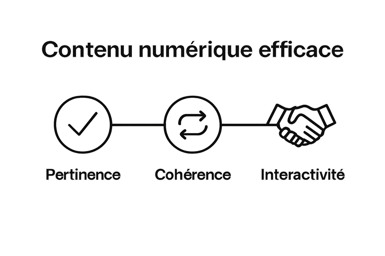 Infographic: pertinence, cohérence, interactivité illustration