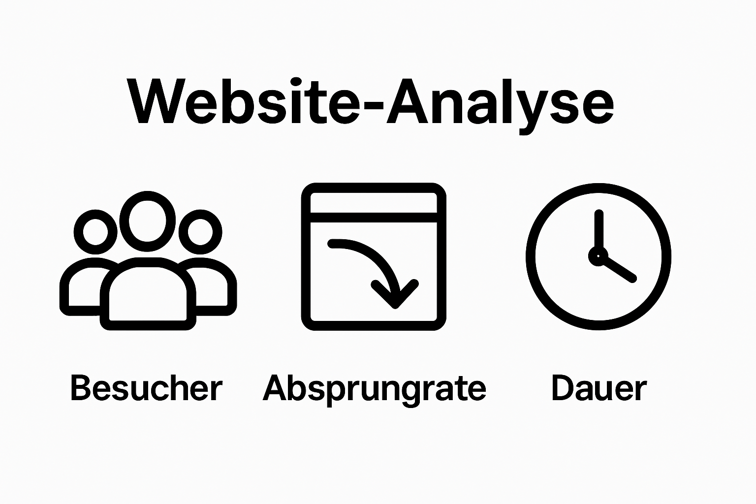Infographic visualizing visitor numbers, bounce rate, and session duration