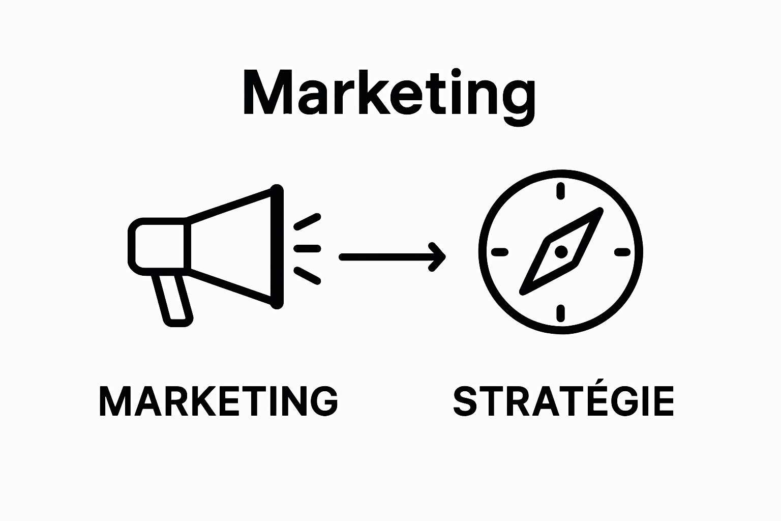 Infographic comparing marketing and strategy roles