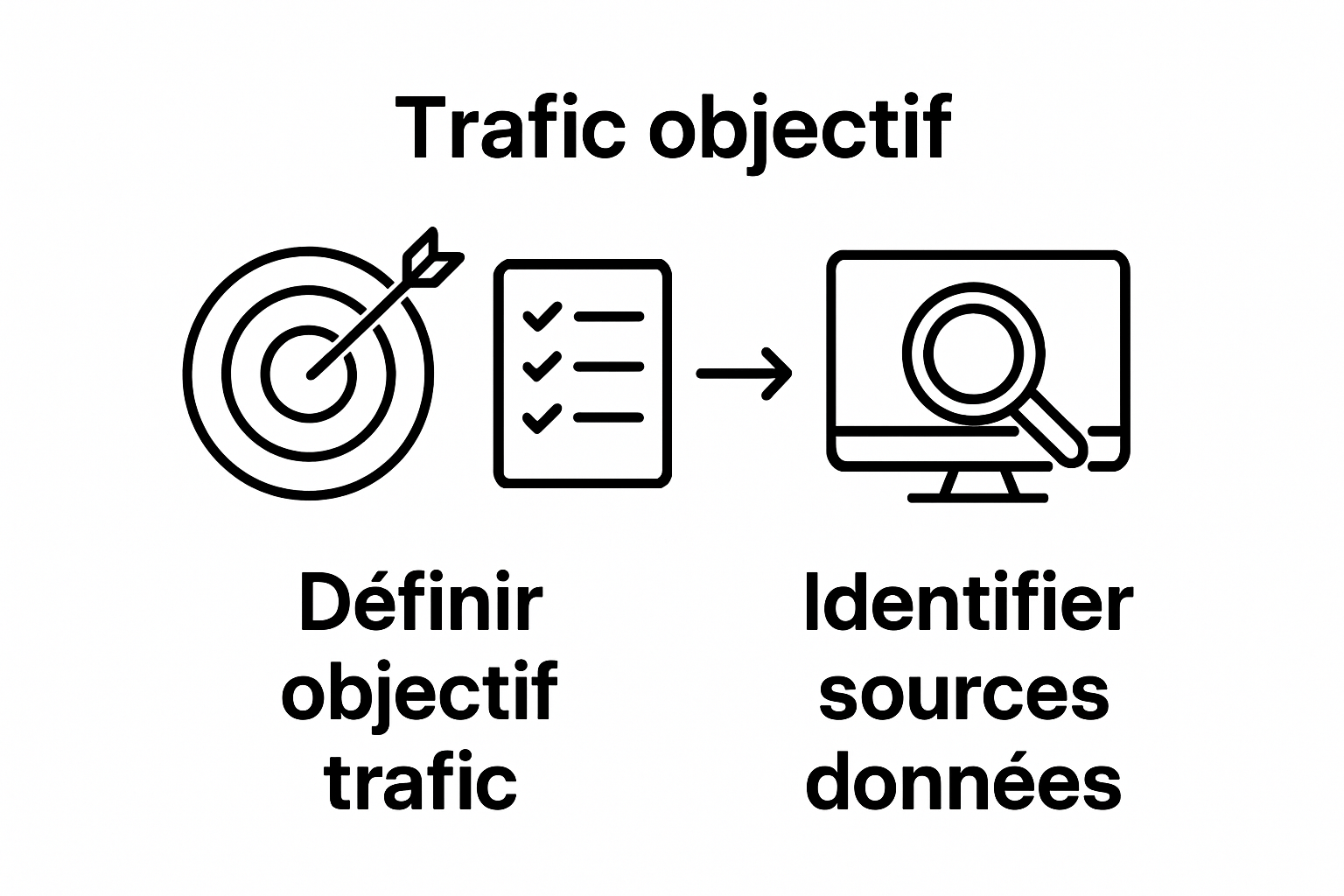 Deux étapes clés pour estimation trafic site web : définir objectif et identifier sources