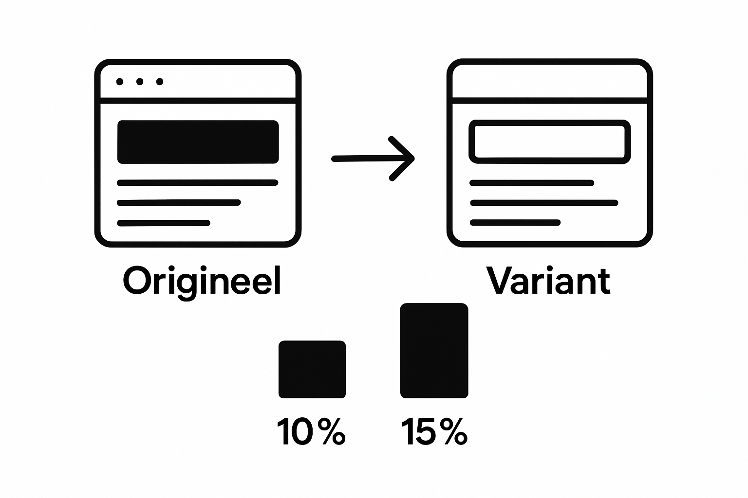 Visualisatie verschil tussen controle- en testvariant
