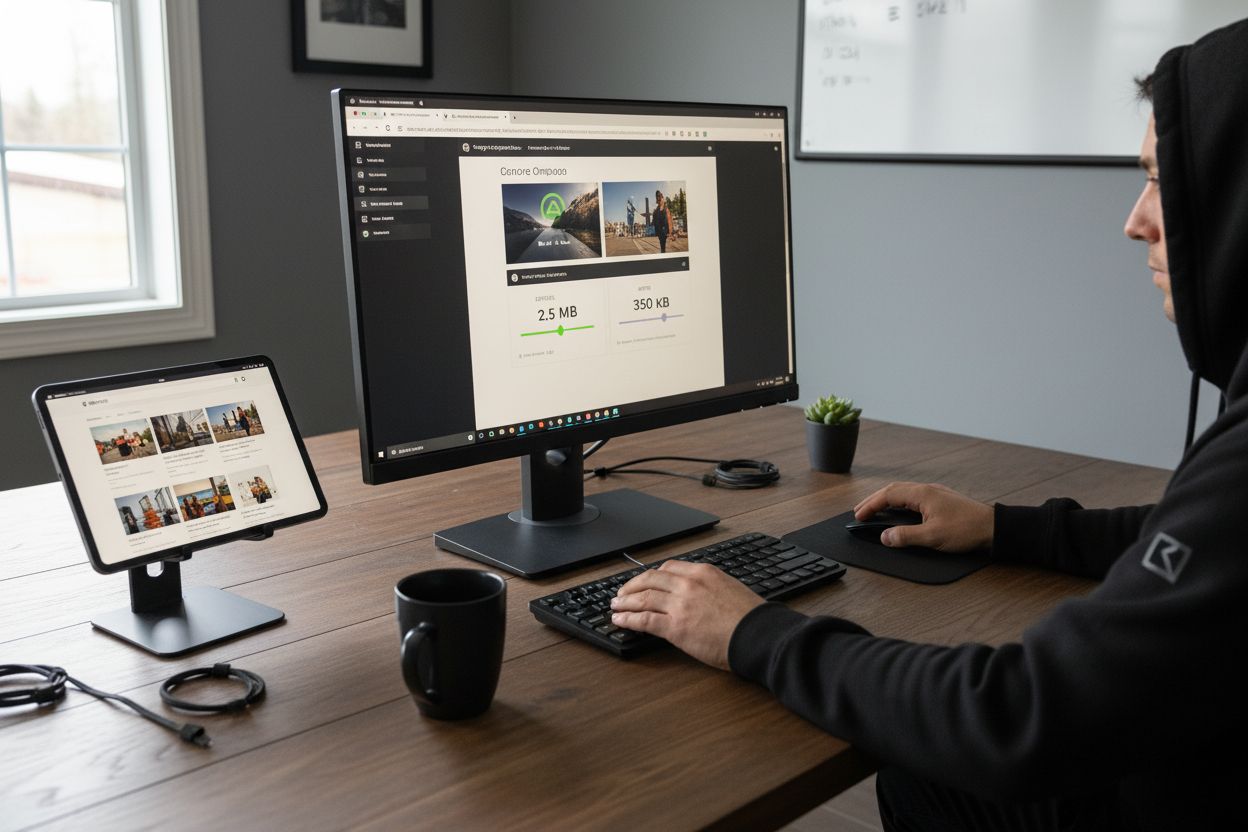 Bilder komprimieren Website